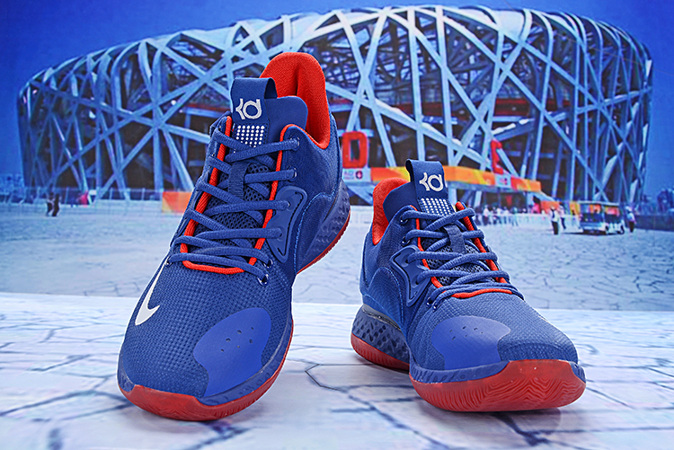 Men Nike KD Trey 6 Royal Blue Red Basketball Shoes - Click Image to Close